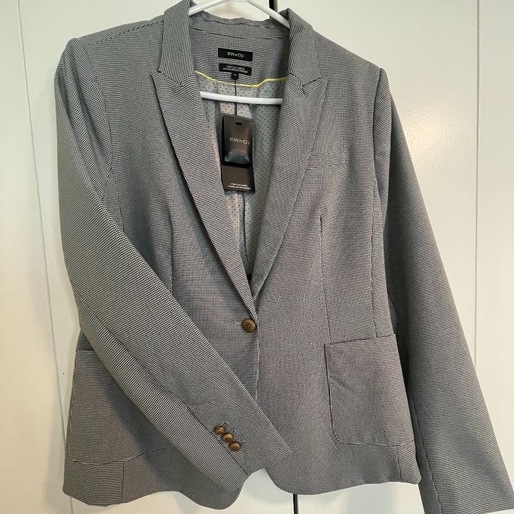 RW&Co Mini-Houndstooth Blazer SIZE 12
